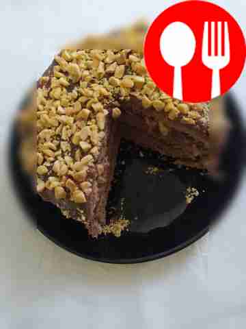 Шоколадный торт с орехами в микроволновке