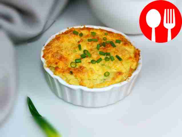 Капустное суфле с арахисом, запеченное в духовке