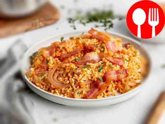 Булгур с беконом