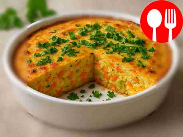 Капустное суфле с морковью и чесноком