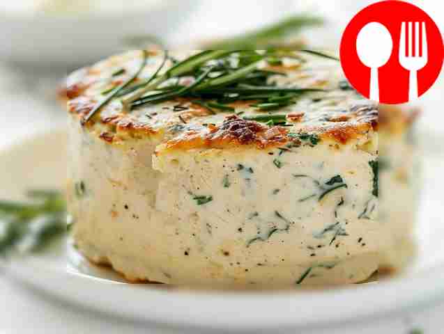 Воздушное куриное суфле со шпинатом