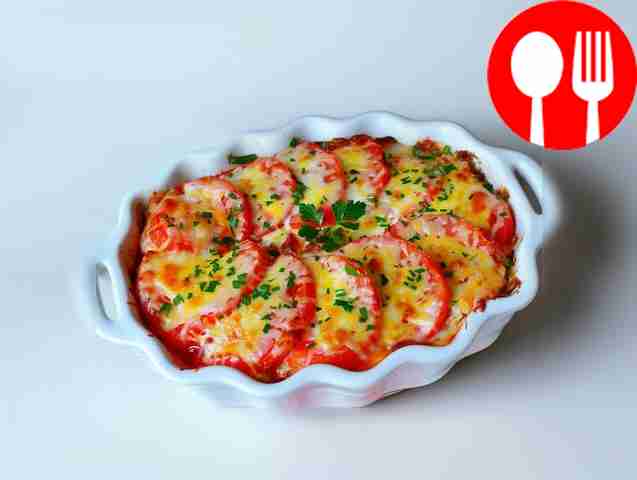 Запеканка с курицей, баклажанами и сыром