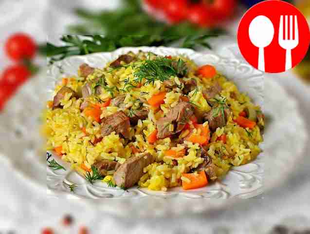 Быстрый плов с бараниной в микроволновой печи