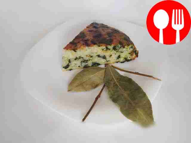 Запеканка из шпината с рисом