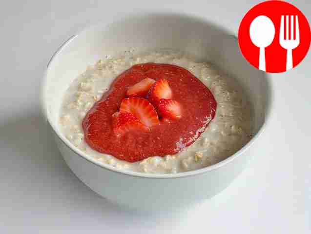 Молочная каша-пудинг из овсянки