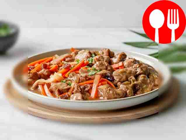 Тушеная телятина с изюмом