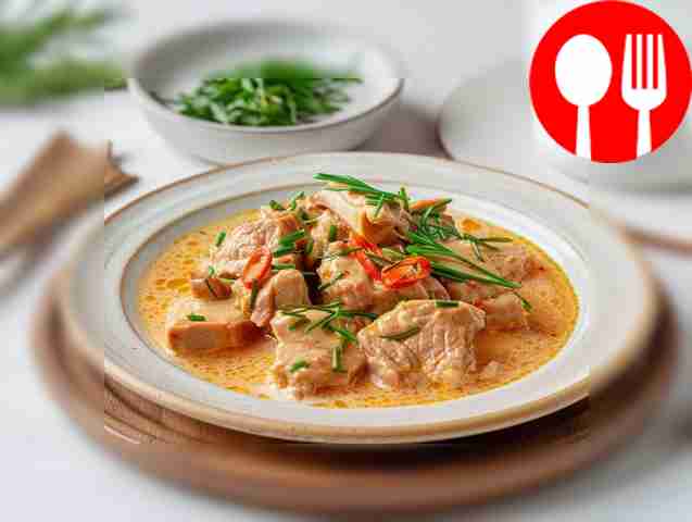 Нежная тушеная свинина с молоком и пряными травами