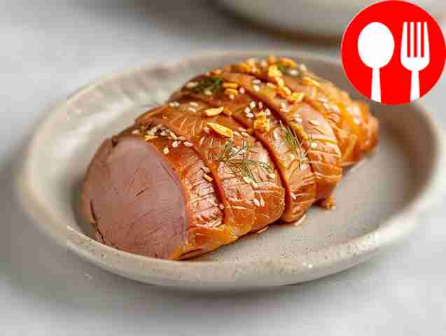 Пикантная свинина с чесноком в духовке