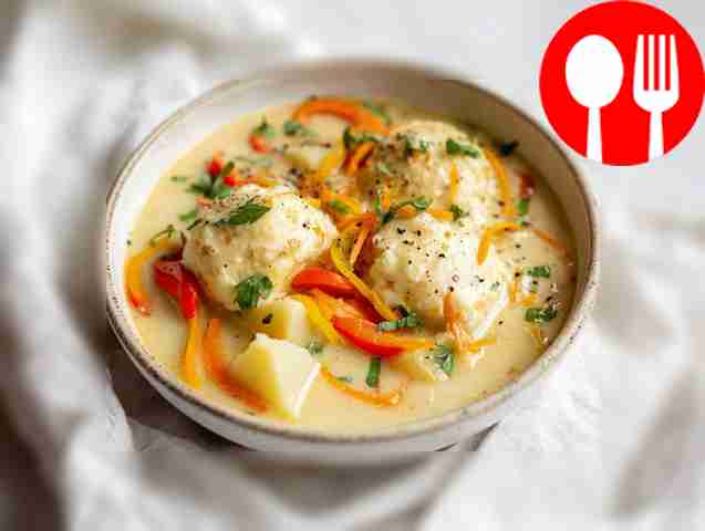 Диетический суп с сырными шариками