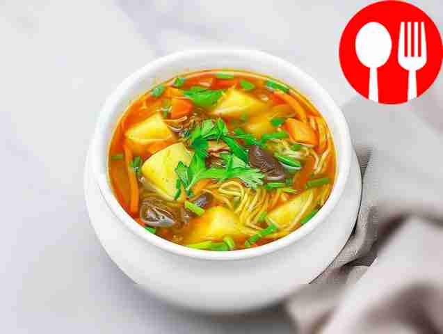 Традиционный суп из сушеных белых грибов