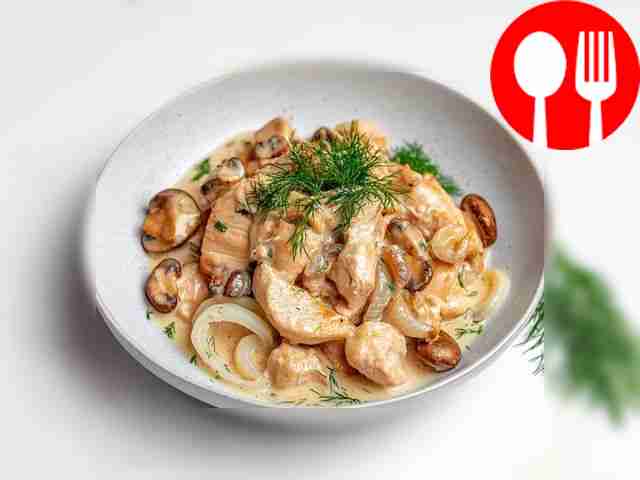 Нежное филе в сметанном соусе