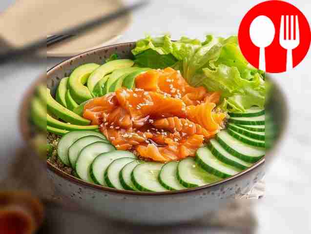 Оригинальное поке с лососем