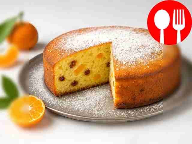 Манник с мандаринами и изюмом