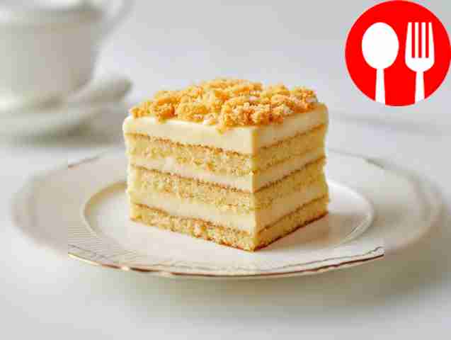 Нежный бисквитный торт с халвой и сгущенным молоком