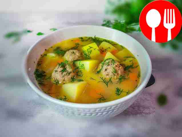Суп с фрикадельками из филе индейки
