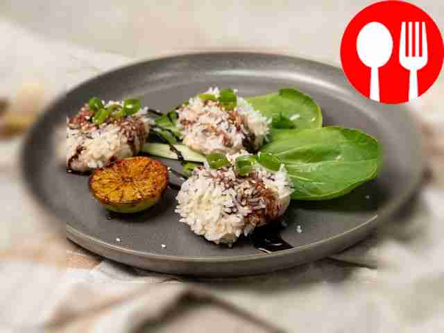 Ежики на пергаменте с рисом басмати