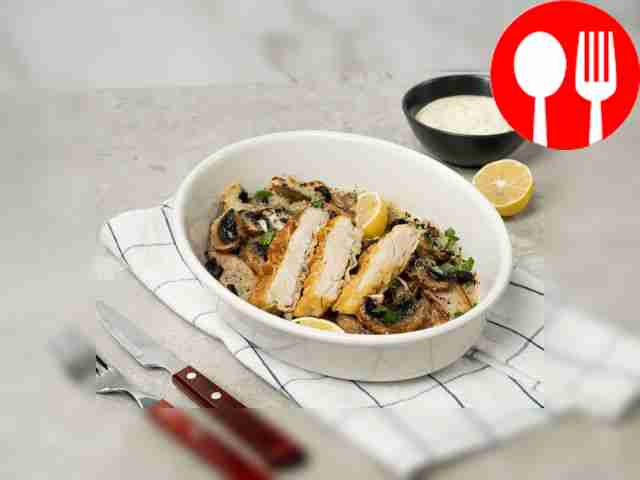 Отбивная с грушей