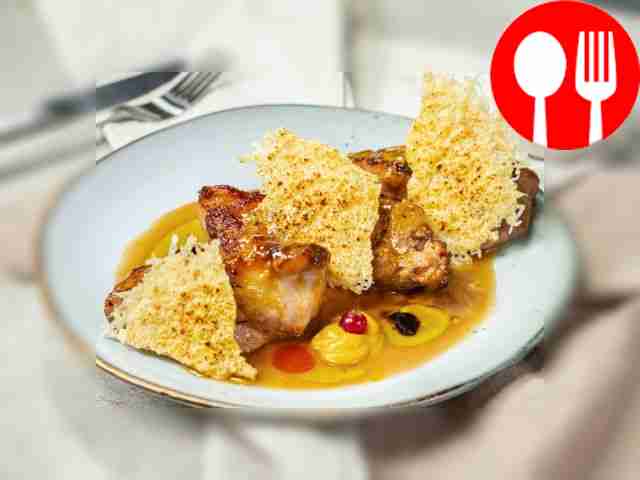 Отбивная с горчицей