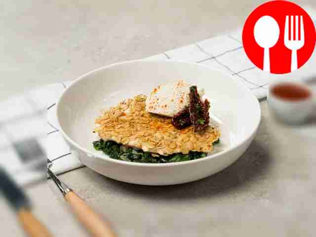 Отбивная в овсяных хлопьях