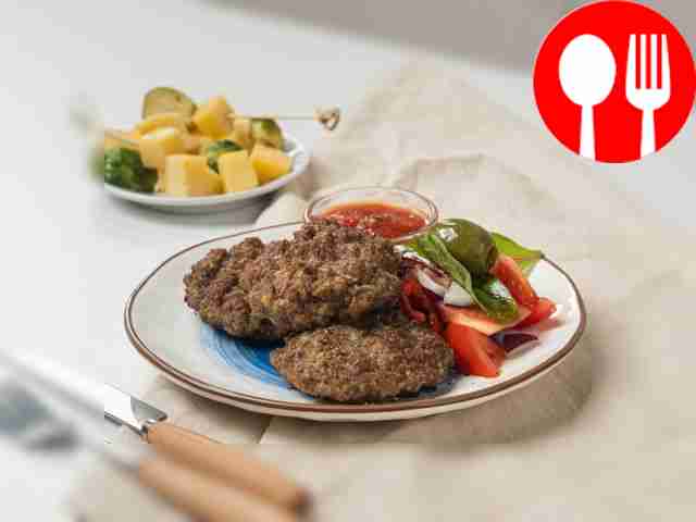 Отбивная в вафельнице