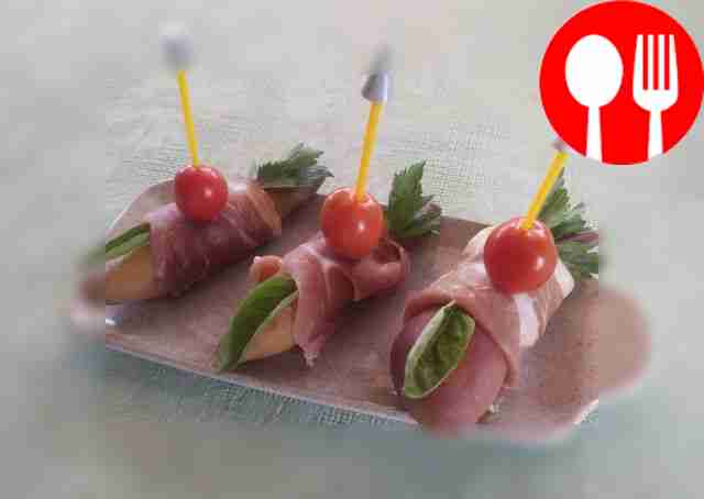 Закуска с бататом в хамоне