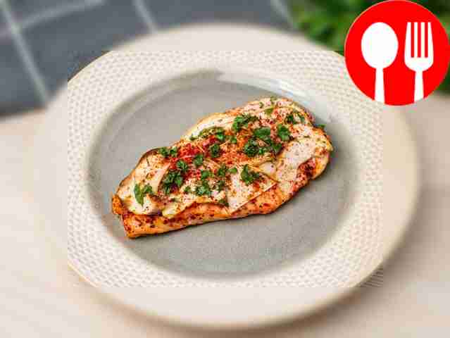 Семга в лаймовом соке, запеченная с яблоком