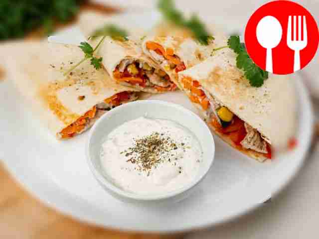 Тако с индейкой и сладким перцем