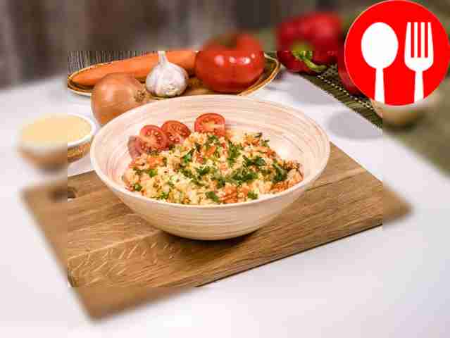 Кускус с томатом и болгарским перцем