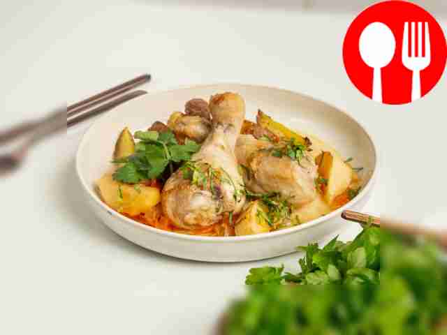 Курица с айвой