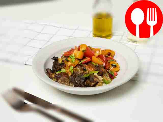 Мусака с куриной печенью