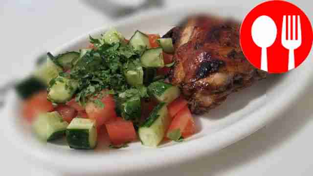 Пряно-острая курица со специями и соусом ткемали