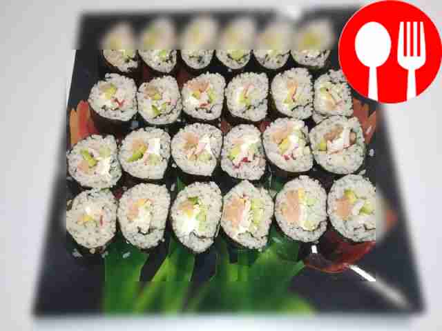 Разрежьте каждый ролл на шесть частей и...