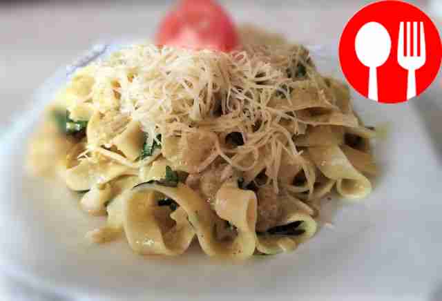 Паста фетучини с креветками