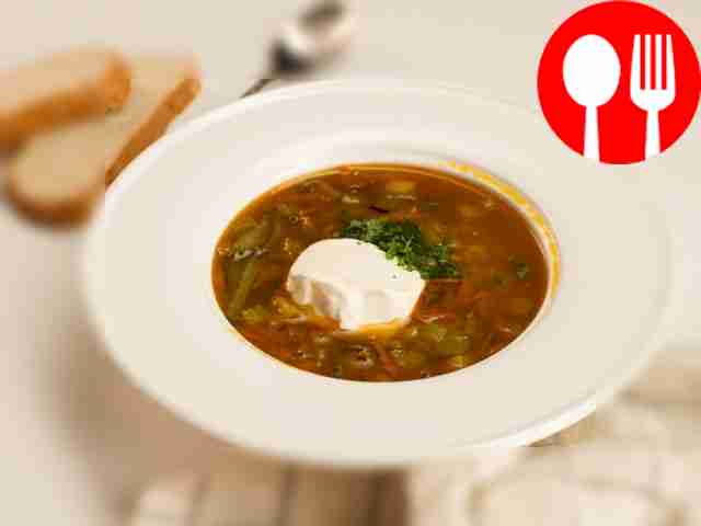 Рассольник на бульоне