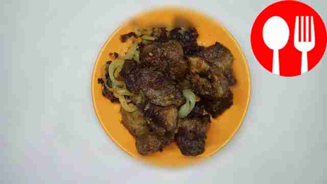 Вкусная говяжья печень