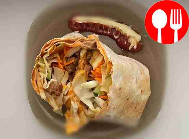 Быстрая шаурма из куриной грудки и свинины