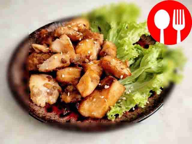 Пикантная семга с терияки и острым соусом чили