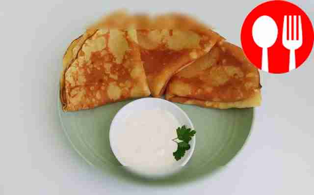 Аппетитные блины с сыром