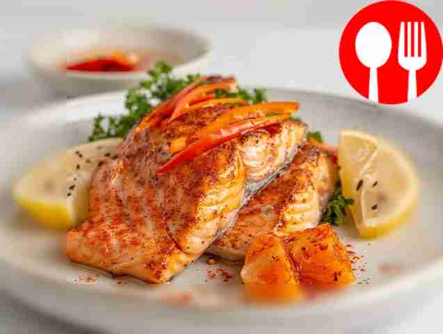 Ароматный стейк из семги