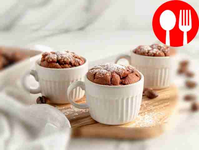 Шоколадные кексы в микроволновке