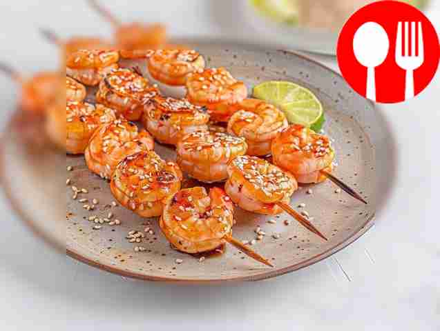 Королевские креветки в соусе терияки