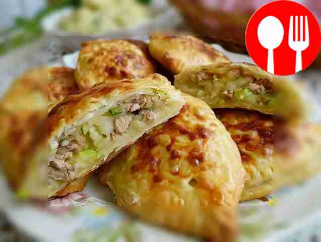 Быстрые пирожки с кабачком и фаршем