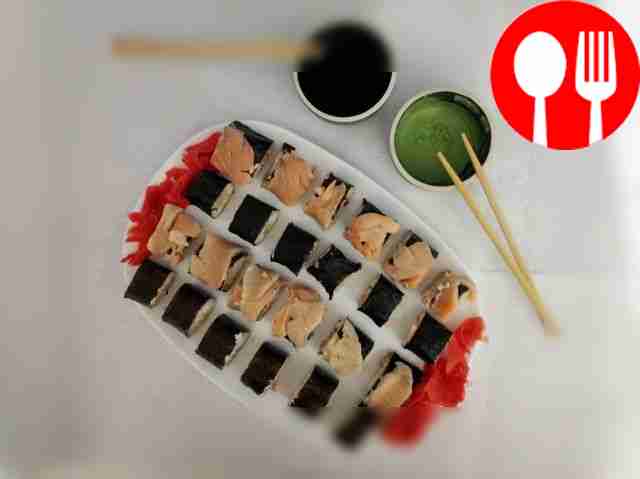 Домашние суши с семгой