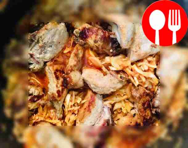 Сытная капуста со свиными ребрами