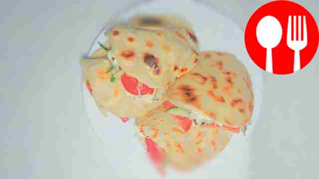 Домашняя пита с курицей и овощами