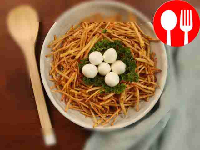 Салат «Гнездо глухаря» с курицей