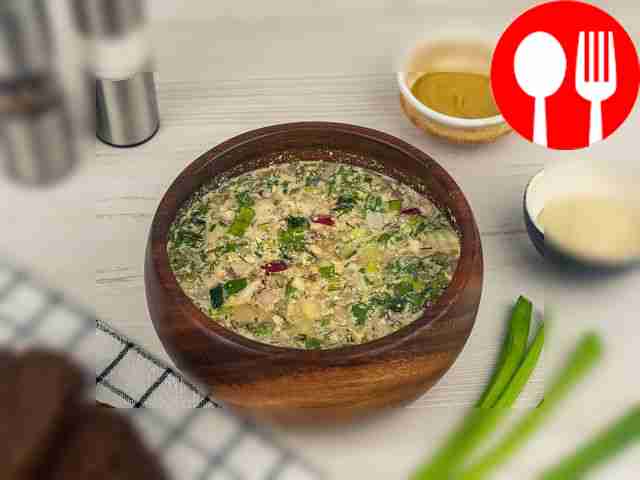 Окрошка на квасе без мяса