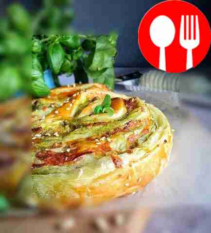 Улитка с соусом песто и сыром