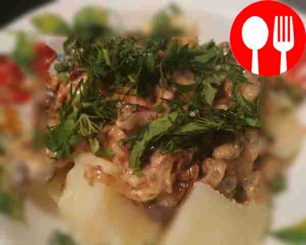 Куриные сердечки в майонезном соусе