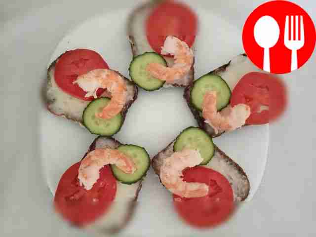 Аппетитные бутерброды с креветками